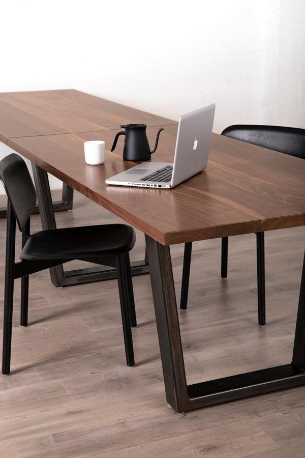 solid wood boardroom table